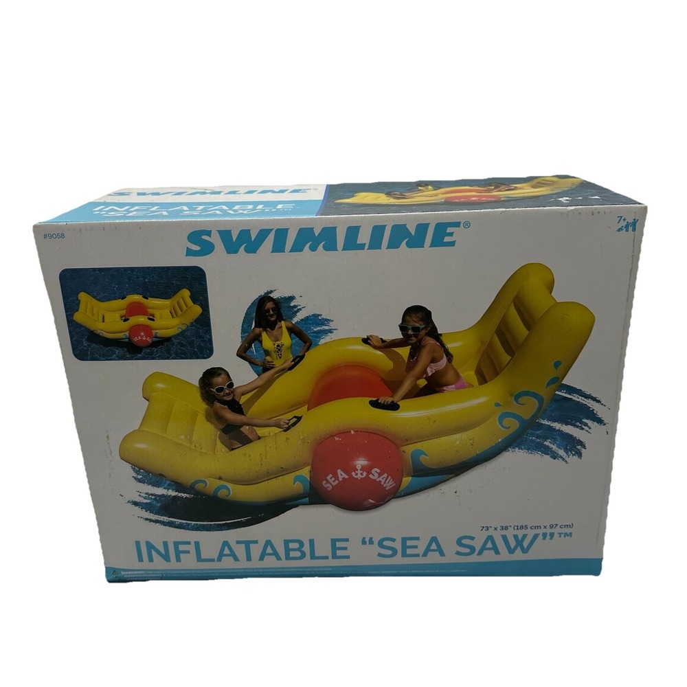 Swimline Inflatable Sea‎ Saw Rocker 2-Person Pool Water Float 73" x 38" - New